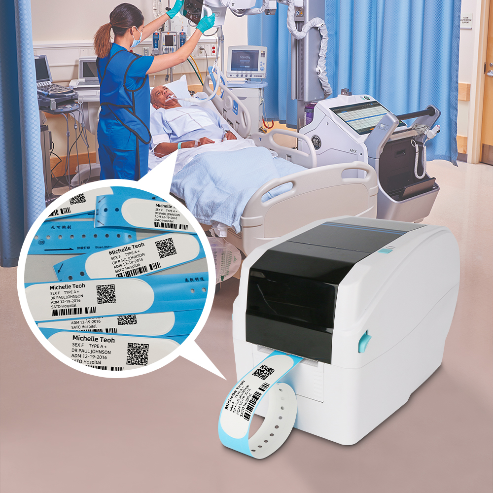 Masung MS-CH401, Thermotransfer-Armbanddrucker mit 300 DPI Auflösung und USB-Anschluss - Image 3