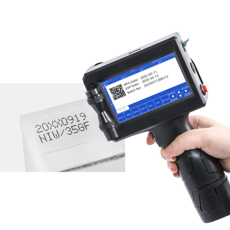 Masung MS-CHP10, Tragbarer Handtintenstrahldrucker zum Drucken von QR-Codes, Barcodes und Daten