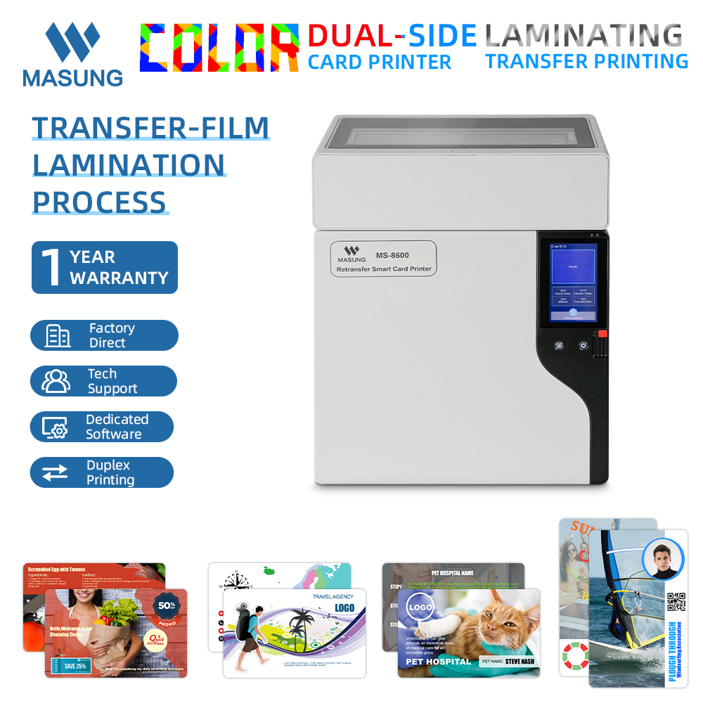 Masung MS-8600 Industrietauglicher 600-DPI-Farb-Retransfer-PVC-Kartendrucker - Image 2
